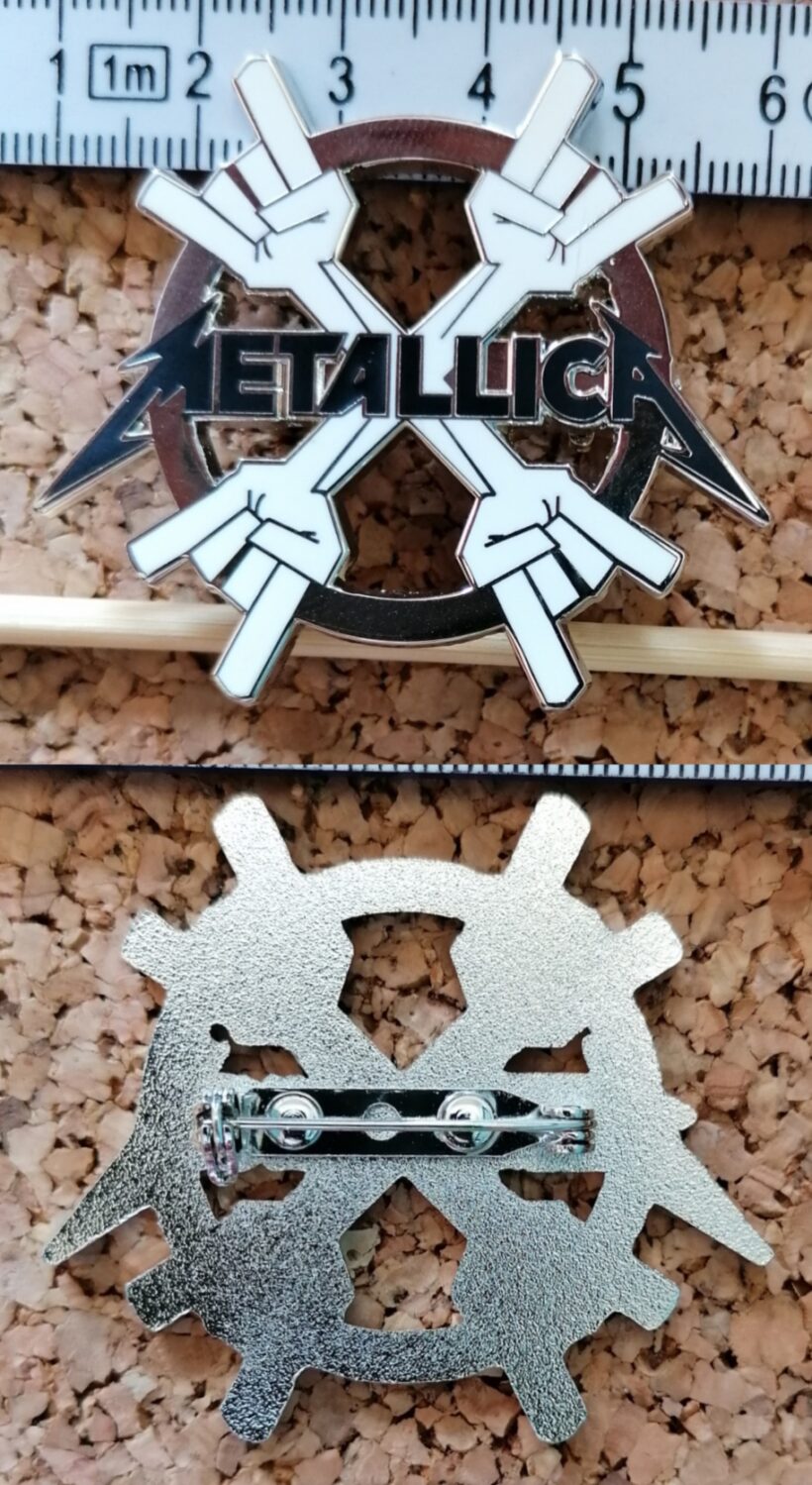 Second picture of Metal Horns Enamel Pin