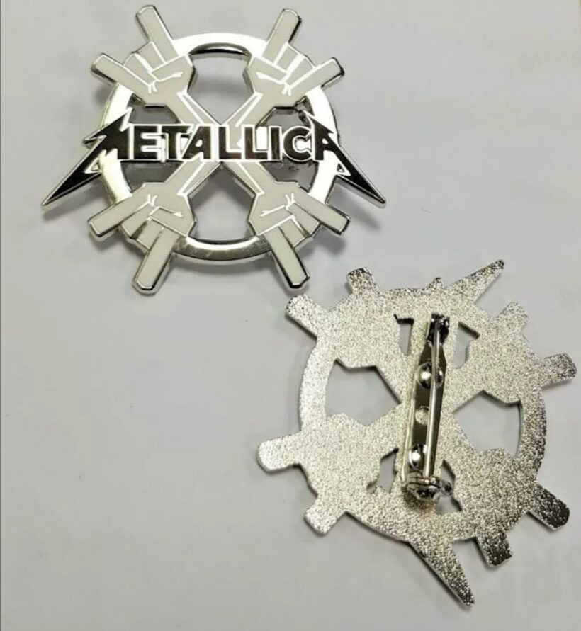 Third picture of Metal Horns Enamel Pin