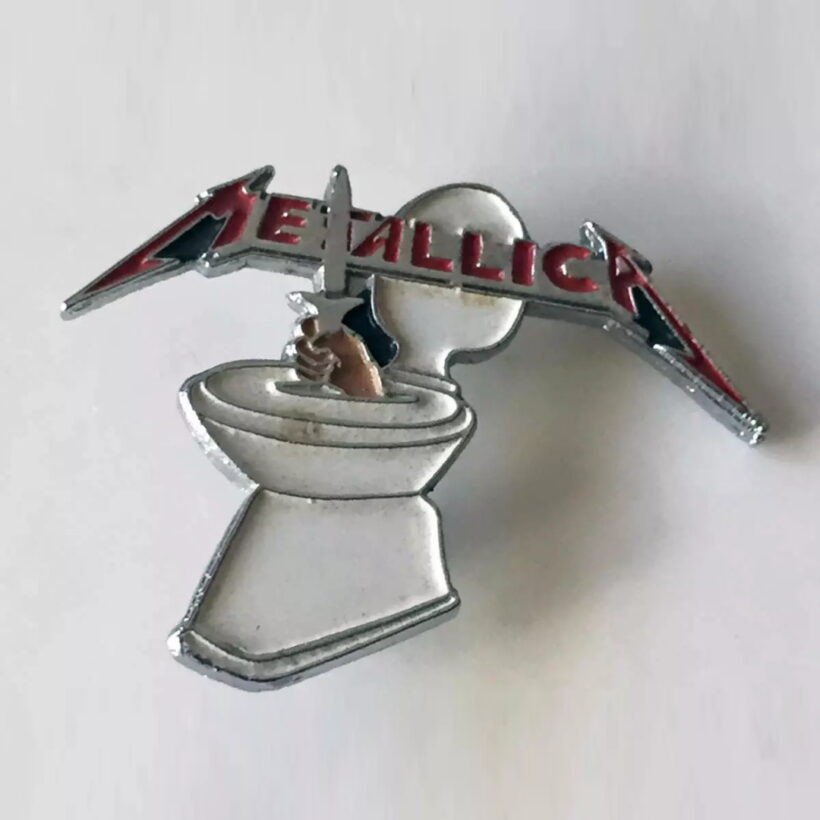 Metal Up Your Ass Enamel Pin