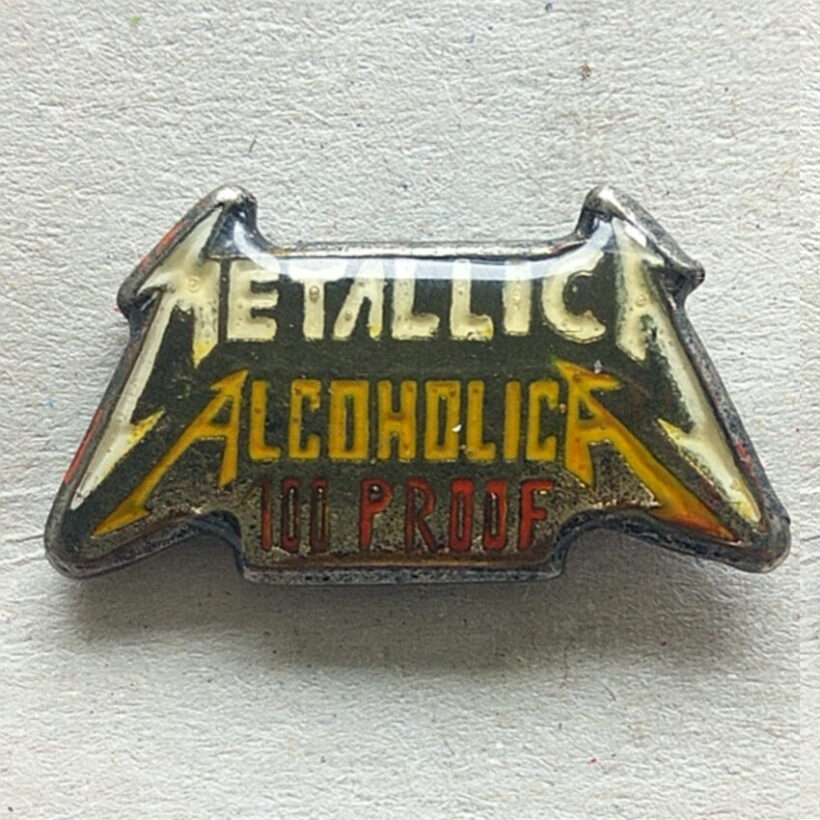 Third picture of Metallica Alcoholica 100% Proof Enamel Pin