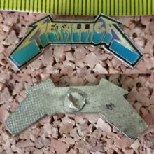 Second picture of X Second picture of Metallica Black Album Logo Enamel Pin