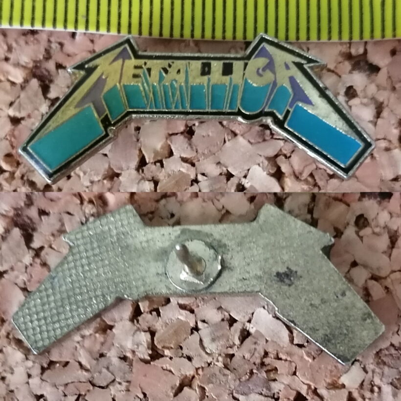 Second picture of X Second picture of Metallica Black Album Logo Enamel Pin