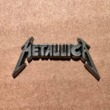Third picture of Metallica Black Album Logo Enamel Pin
