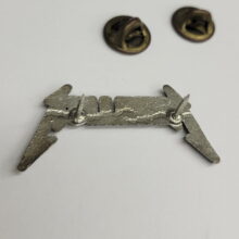 Back of Metallica Black Album Logo Enamel Pin