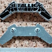 Second picture of X Second picture of Metallica Black Album Logo Enamel Pin
