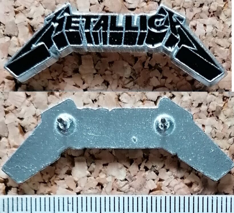 Second picture of X Second picture of Metallica Black Album Logo Enamel Pin