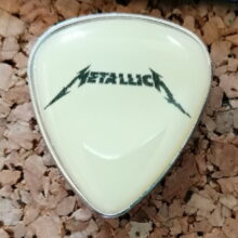 Metallica Glitch Logo Guitar Pick Offset Printed Pin Metallica Glitch Logo Guitar Pick Offset Printed Pin