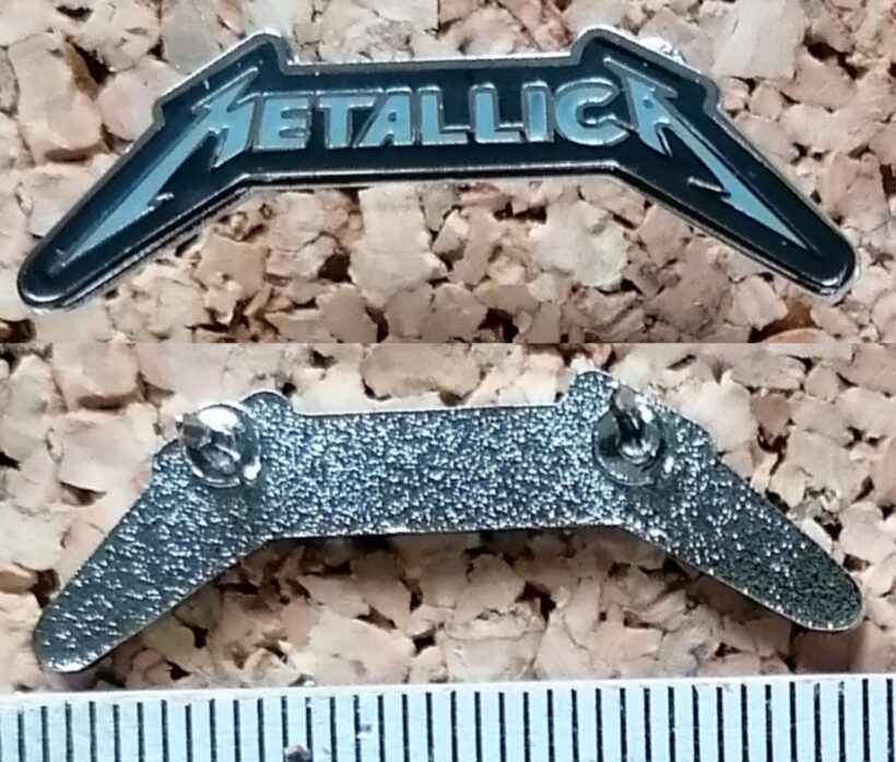 Second picture of X Second picture of Metallica Justice Logo Enamel Pin