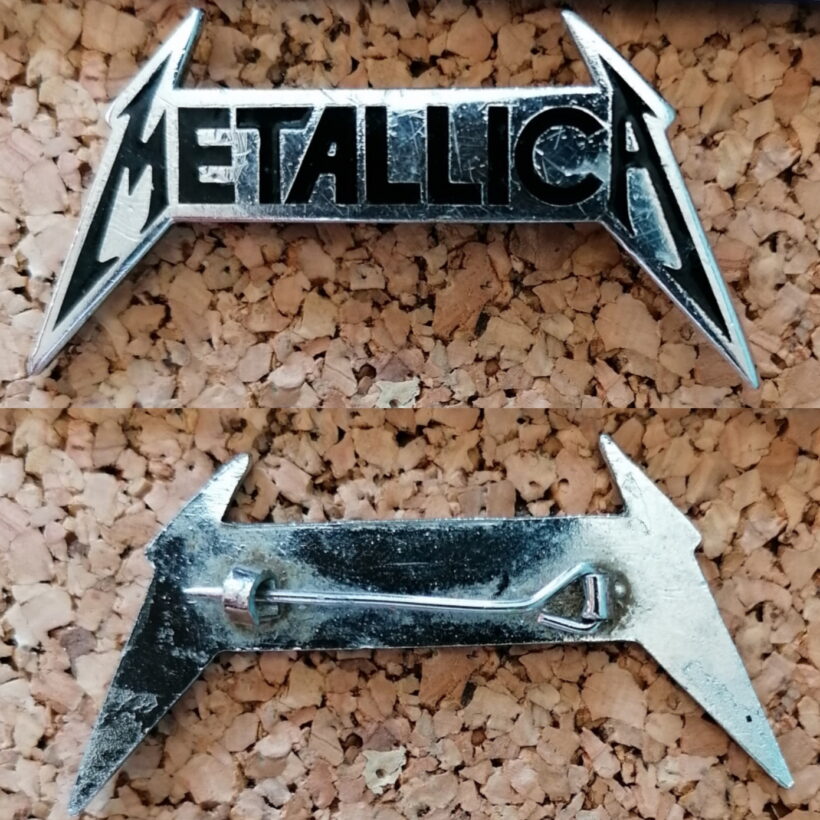 Second picture of X Second picture of Metallica Kill 'Em All Black Logo Enamel Pin