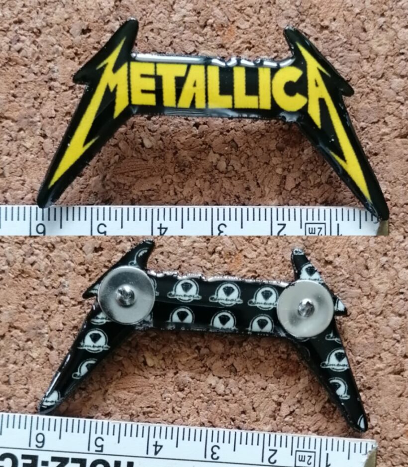 Second picture of X Second picture of Metallica Kill 'Em All Logo Acrylic Pin