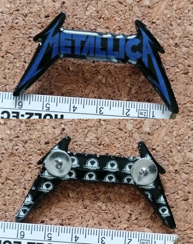 Second picture of X Second picture of Metallica Kill 'Em All Logo Acrylic Pin