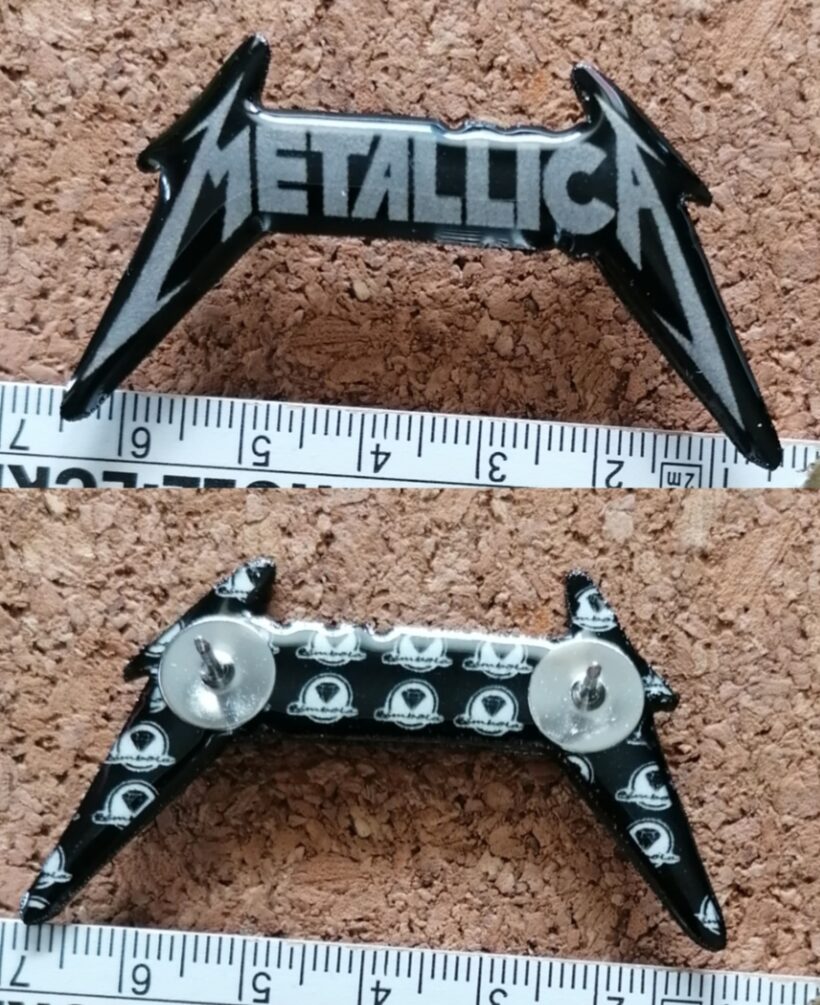 Second picture of X Second picture of Metallica Kill 'Em All Logo Acrylic Pin