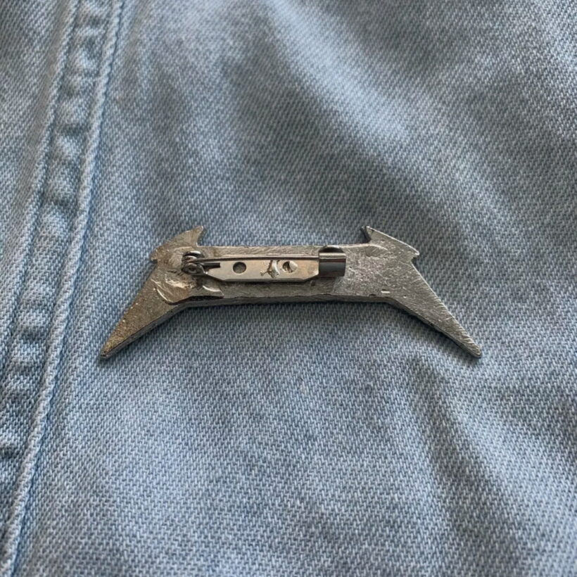 Back of Metallica Kill 'Em All Logo Die Struck Pin Back of Metallica Kill 'Em All Logo Die Struck Pin