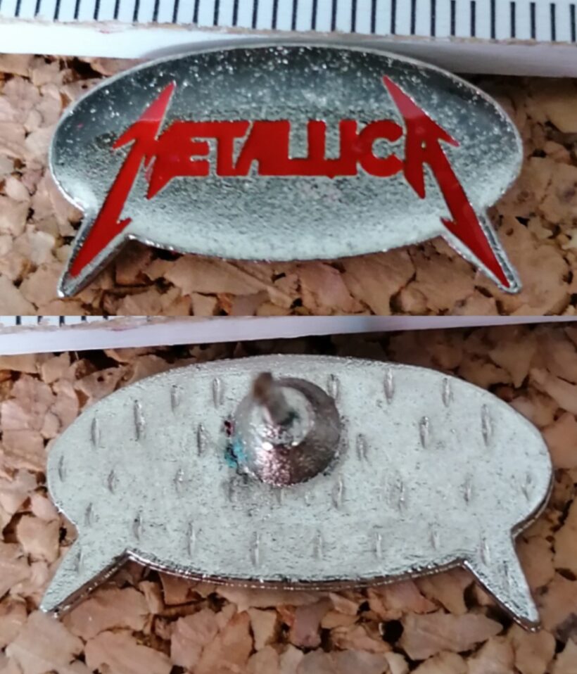 Second picture of X Second picture of Metallica Kill 'Em All Logo Elliptic Enamel Pin