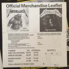 Ad used for Metallica Kill 'Em All Logo Rectangular Enamel Pin