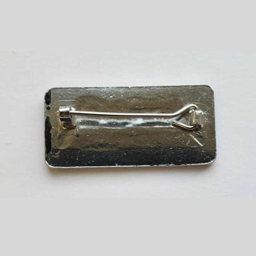 Back of Metallica Kill 'Em All Logo Rectangular Enamel Pin