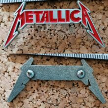 Second picture of X Second picture of Metallica Kill 'Em All Logo Red Enamel Pin