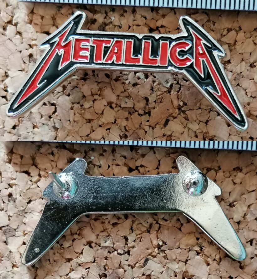 Second picture of Metallica Kill 'Em All Red Logo Enamel Pin