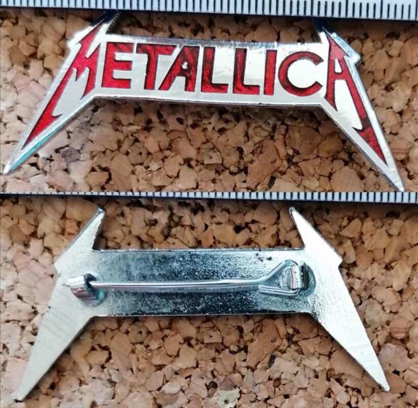 Second picture of Metallica Kill 'Em All Red Logo Hard Enamel Pin