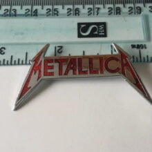 Third picture of Metallica Kill 'Em All Red Logo Hard Enamel Pin