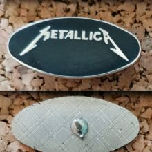 Second picture of X Second picture of Metallica Logo Elliptic Enamel Pin