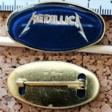 Second picture of Metallica Logo Elliptic Enamel Pin