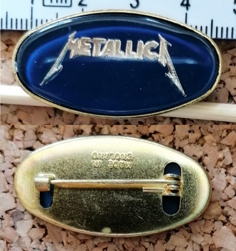 Second picture of Metallica Logo Elliptic Enamel Pin