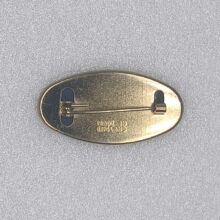 Back of Metallica Logo Elliptic Enamel Pin