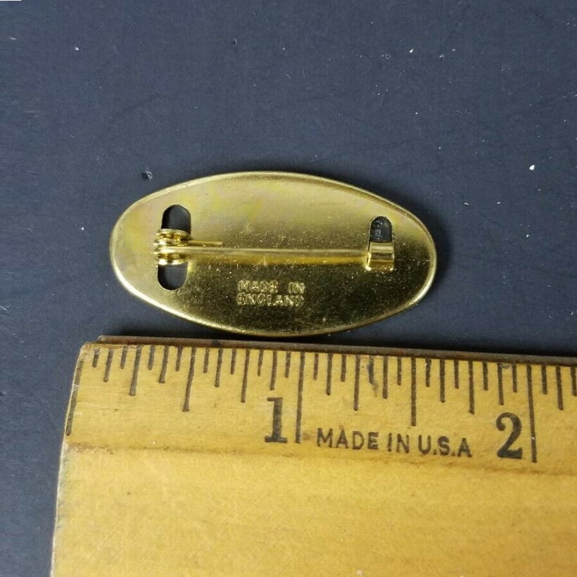 Second picture of the back of Metallica Logo Elliptic Enamel Pin