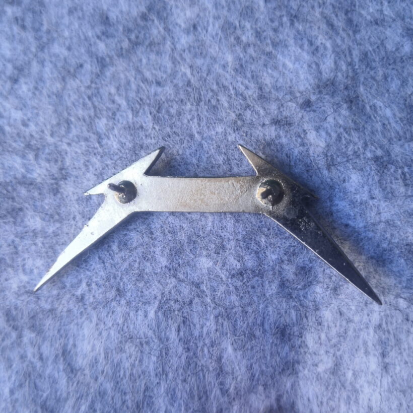 Back of Metallica No Life 'Til Leather Logo Enamel Pin