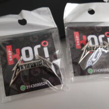 Packaging of Metallica No Life 'Til Leather Logo Enamel Pin