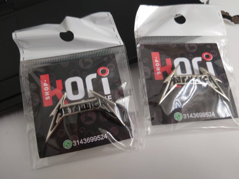 Packaging of Metallica No Life 'Til Leather Logo Enamel Pin