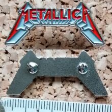 Second picture of X Second picture of Metallica Ride The Lightning Logo Enamel Pin