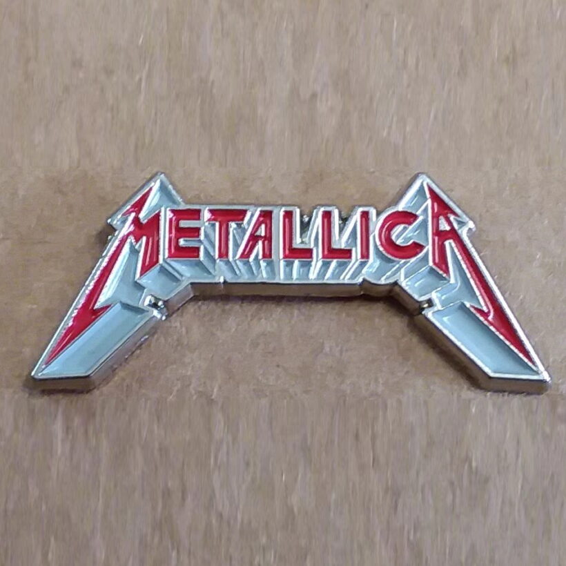 Third picture of Metallica Ride The Lightning Logo Enamel Pin Third picture of Metallica Ride The Lightning Logo Enamel Pin