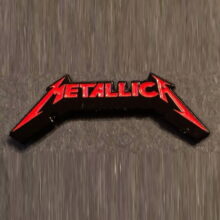 Second picture of X Second picture of Metallica Ride The Lightning Logo Enamel Pin