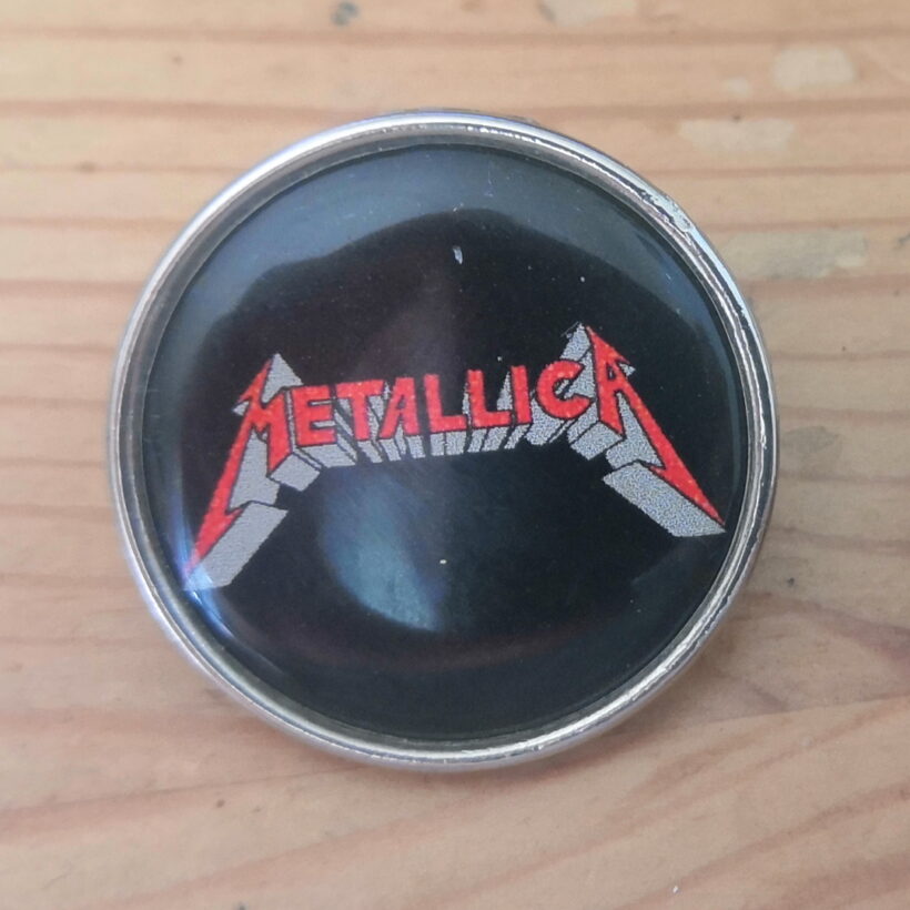 Metallica Ride The Lightning Logo Offset Printed Pin