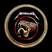 Metallica Snake Offset Printed Pin Metallica Snake Offset Printed Pin