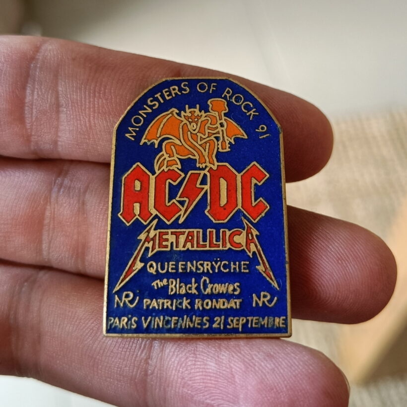 Monsters Of Rock 1991 Vincennes Enamel Pin