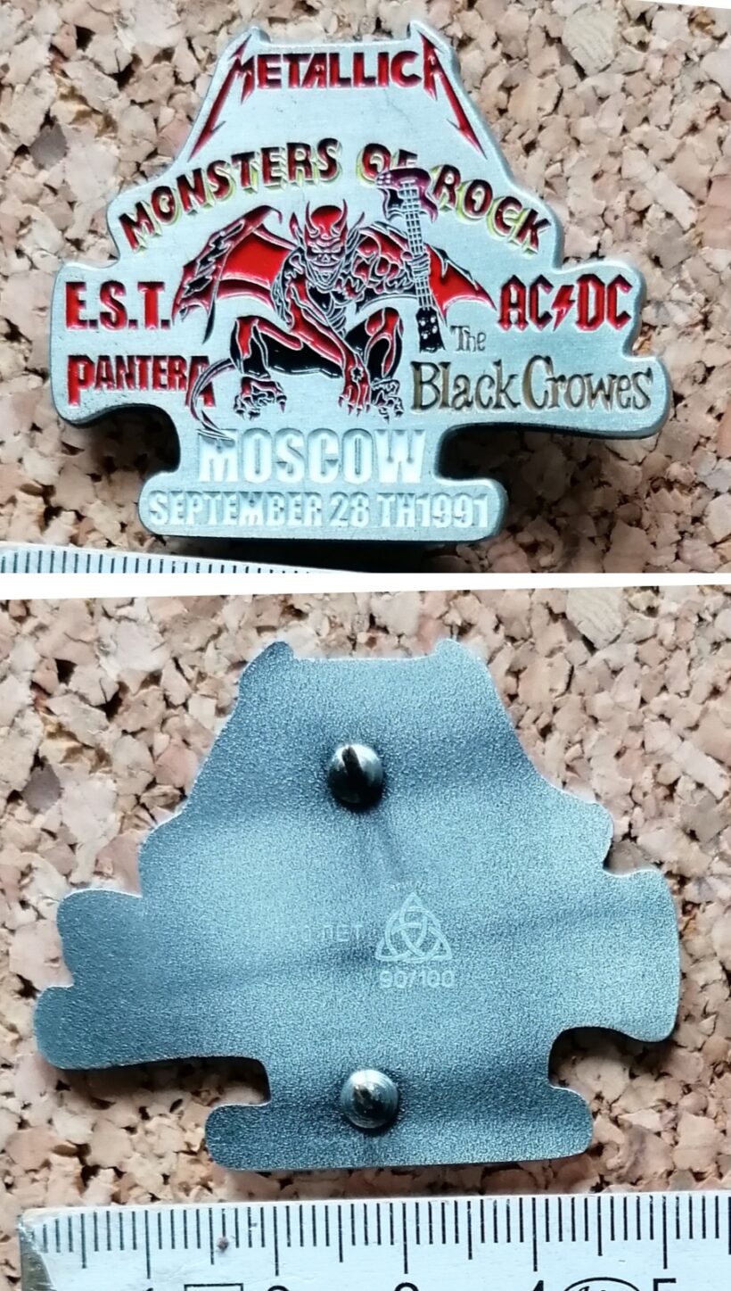Second picture of X Second picture of Monsters Of Rock Moscow 1991 Enamel Pin