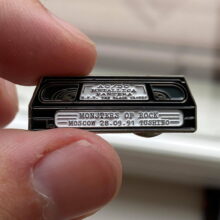 Monsters Of Rock Moscow 1991 VHS Enamel Pin - White Monsters Of Rock Moscow 1991 VHS Enamel Pin - White