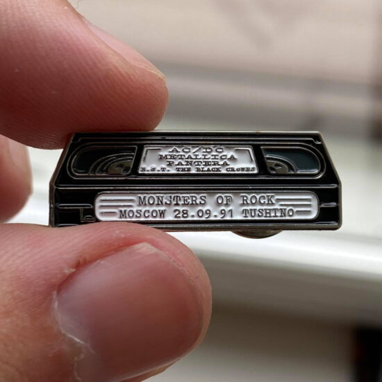 Monsters Of Rock Moscow 1991 VHS Enamel Pin - White