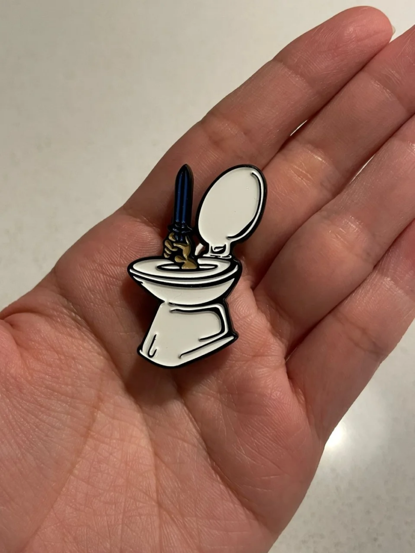 Second picture of X Second picture of Muya Toilet Bowl Enamel Pin