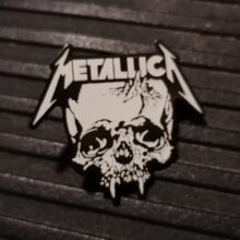 Pushead Skull and Logo Enamel Pin Pushead Skull and Logo Enamel Pin