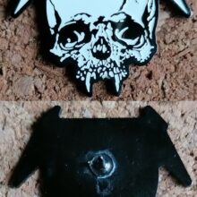 Second picture of X Second picture of Pushead Skull and Logo Enamel Pin
