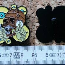 Second picture of X Second picture of Pushead Skull Enamel Pin