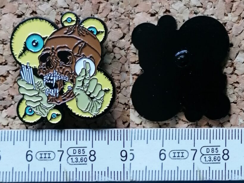 Second picture of X Second picture of Pushead Skull Enamel Pin