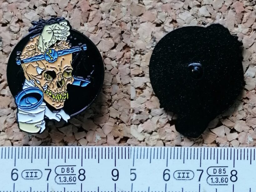 Second picture of Pushead Skull Enamel Pin