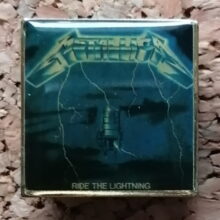 Ride The Lightning Album Cover Offset Printed Pin Ride The Lightning Album Cover Offset Printed Pin