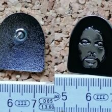 Second picture of X Second picture of Rob's Face Enamel Pin