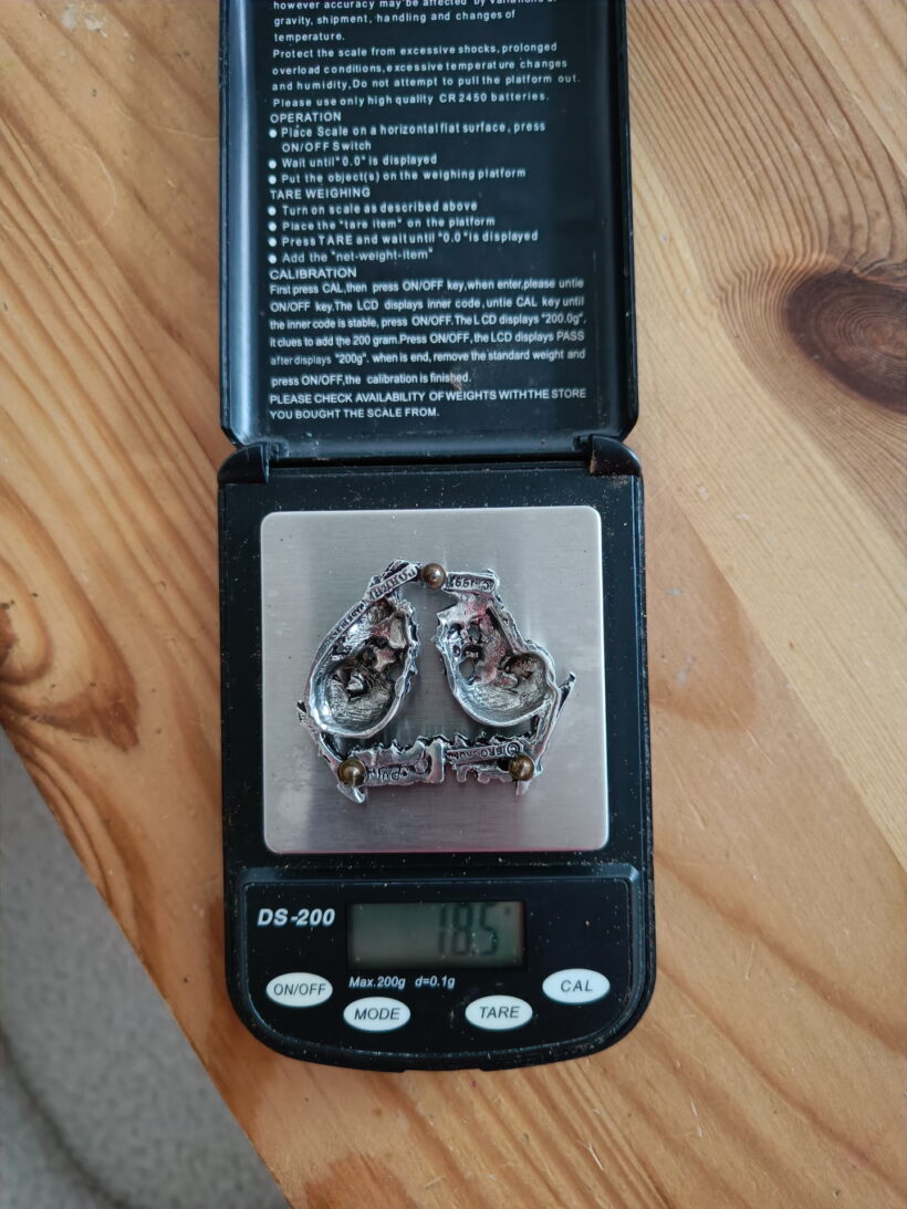 Weight of Sad But True Pewter Pin